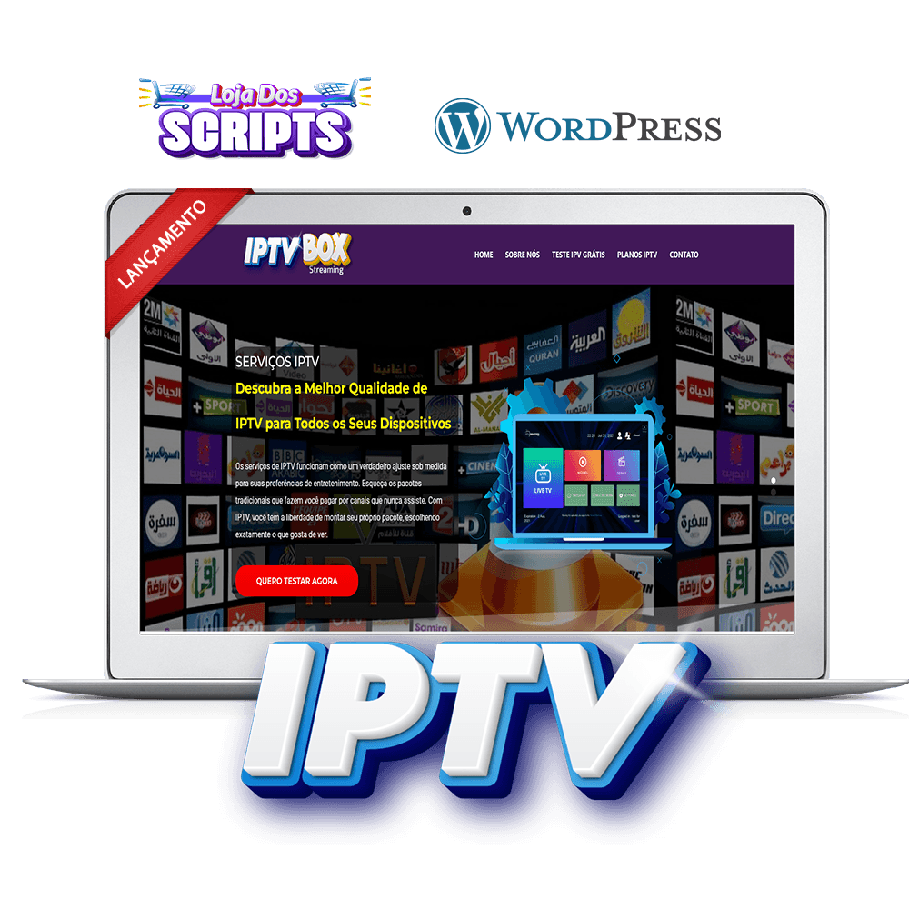 IPTV WordPress com meios de pagamento - COD-IP6333