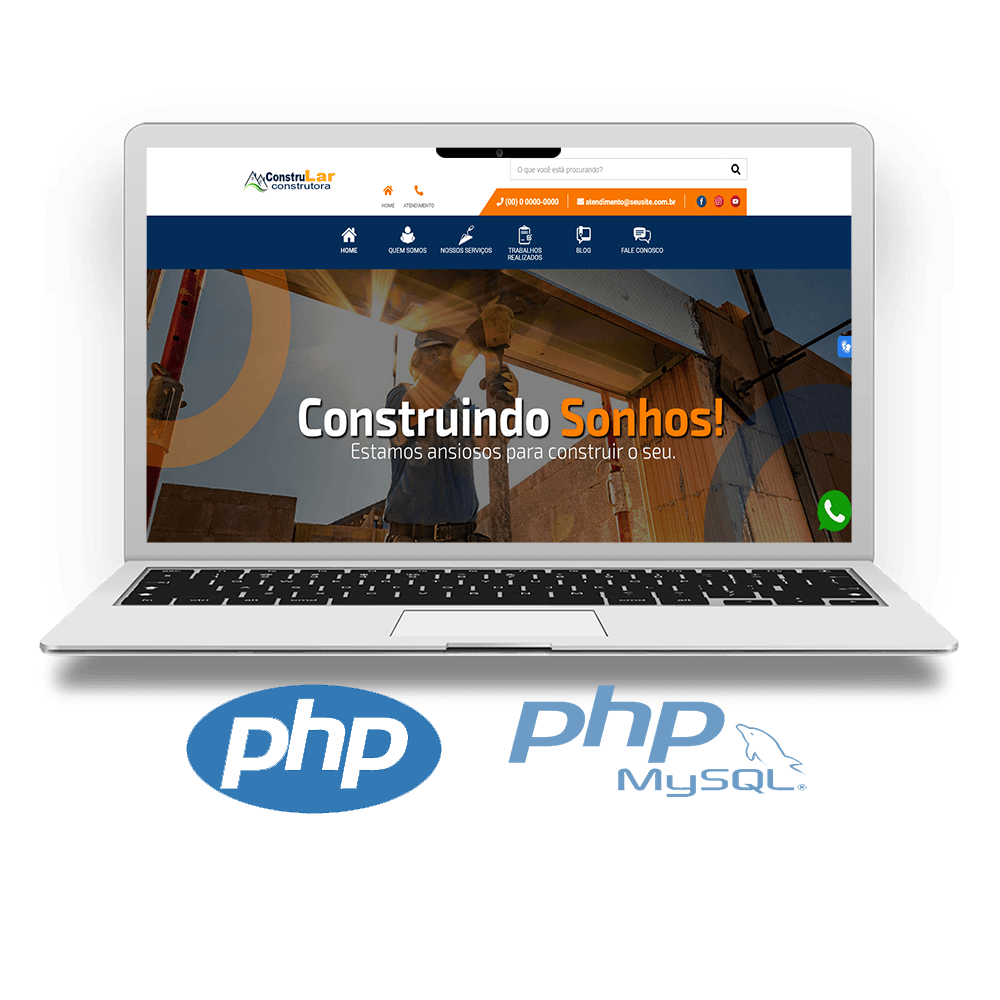 Site Para construtoras em PHP com painel admin -COD-1219