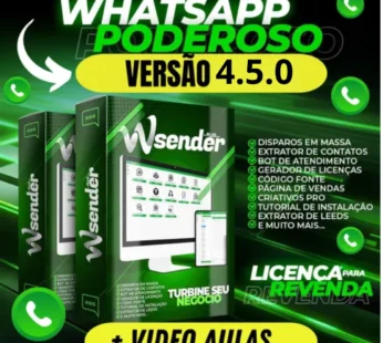 WASENDER 4.5 + GERADOR DE LICENÇAS ORIGINAL E VITALÍCIO