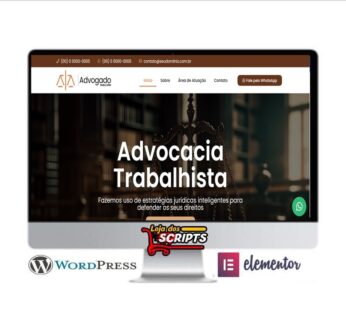 Site Completo Para Advogados Elementor + WordPress- COD-7560
