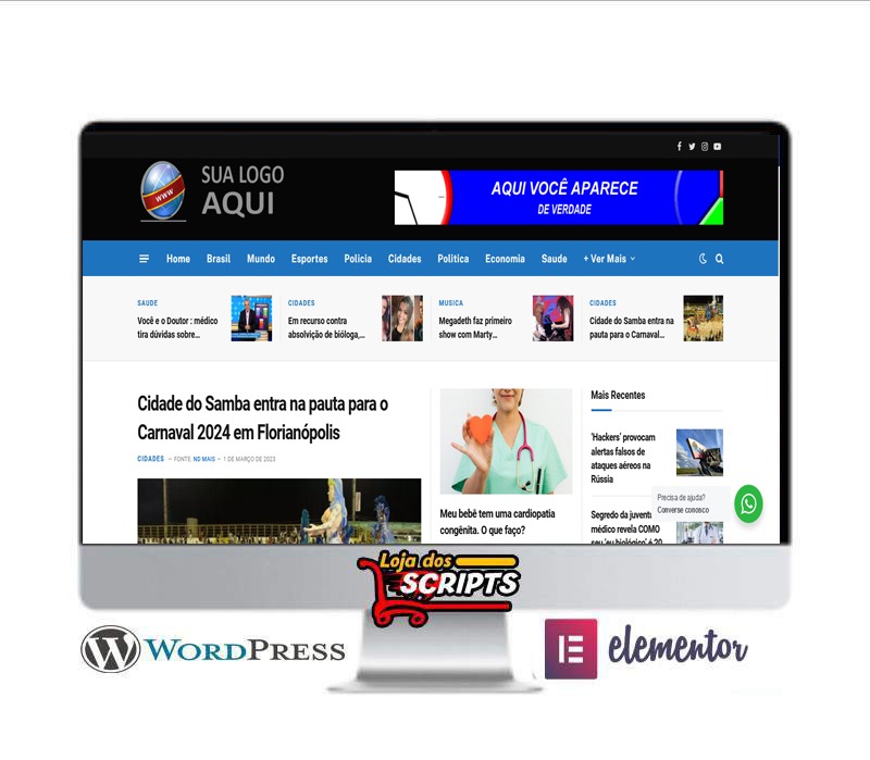 Portal Noticias Automáticas Moderno - COD-7999