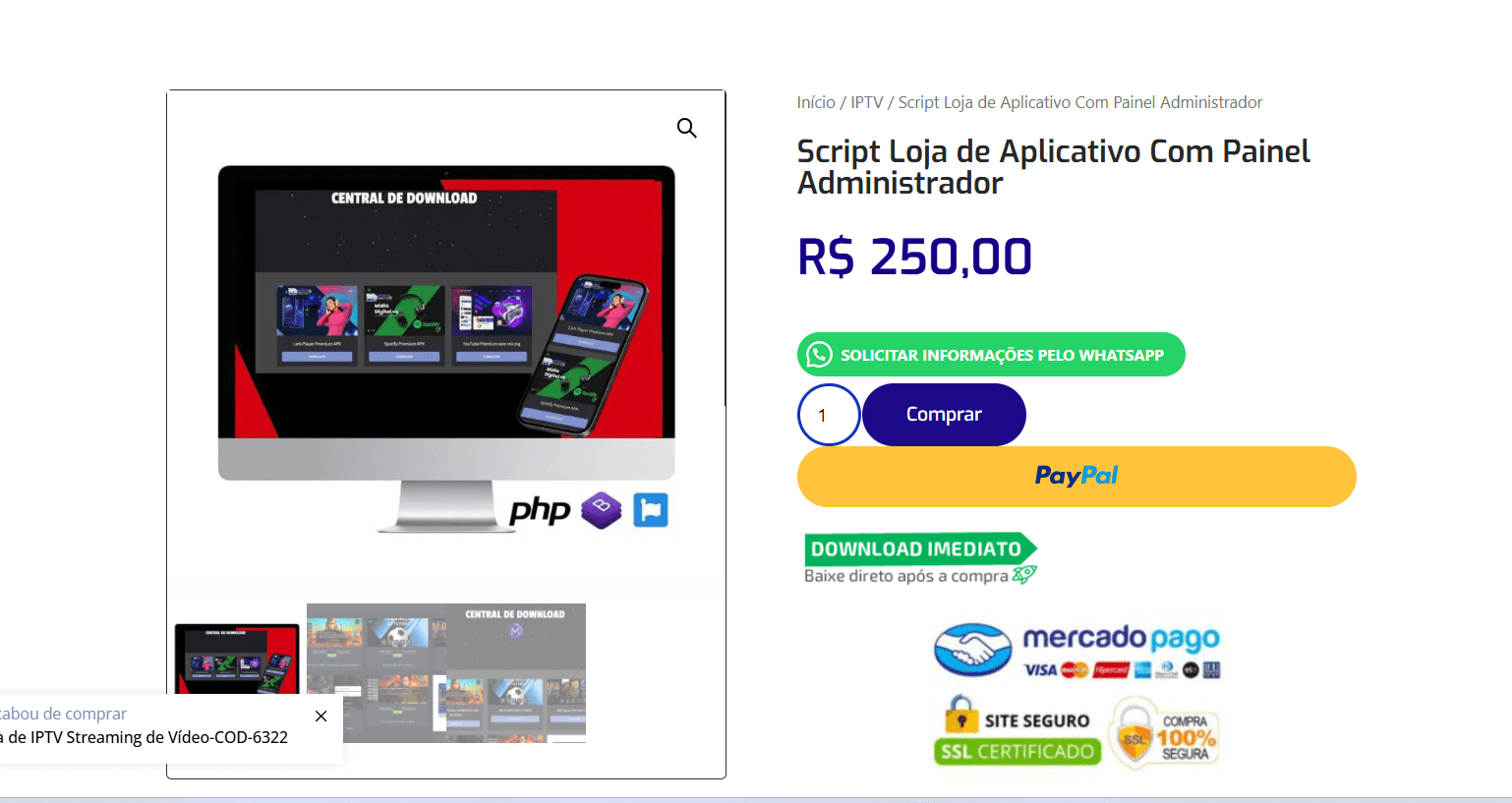 LOJA WORDPRESS PARA PRODUTOS DIGITAL COM CONTEUDOS - LD-9001 - Imagem 7
