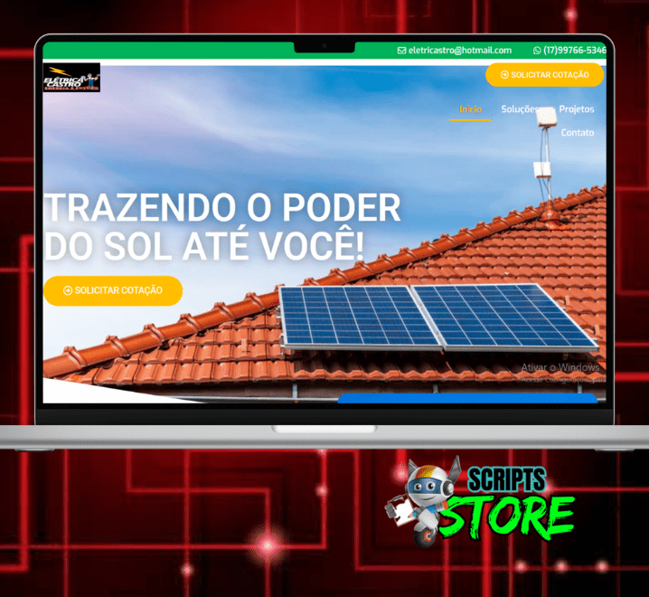 SITE INSTITUCIONAL PARA EMPRESA DE ENERGIA SOLAR