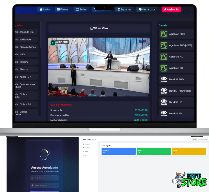LANÇAMENTO WEB PLAYER 2025 COM PAINEL + APK