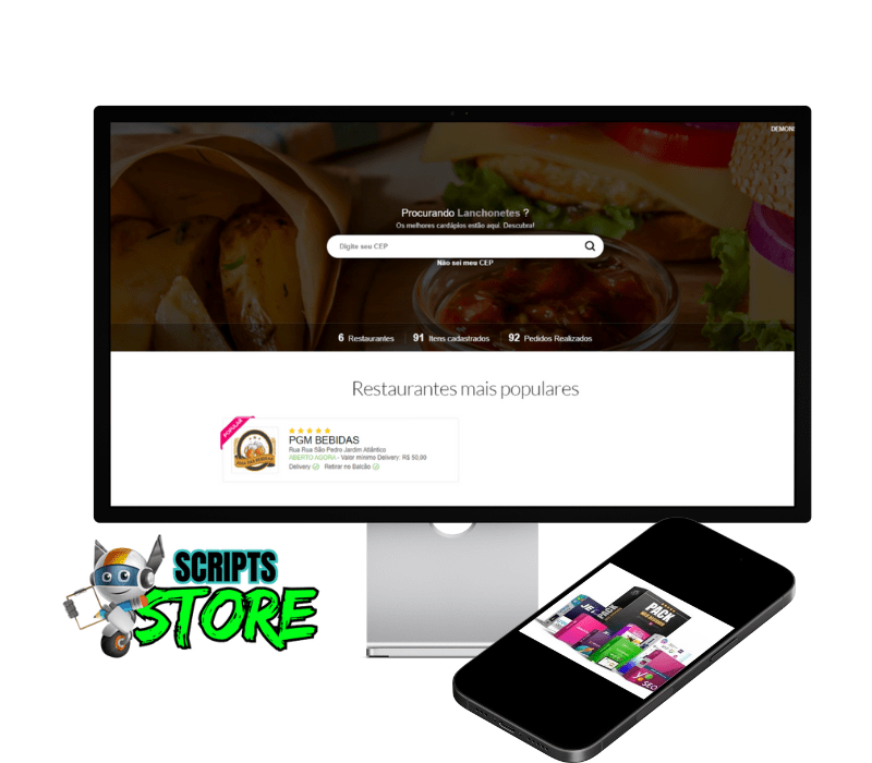Script De Delivery + Motoboy + Pix + Mp + Whats + Brinde!