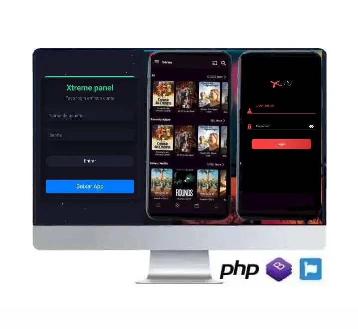 SCRIPT XTREAM PLAYER ESTILO NETFLIX COM PAINEL